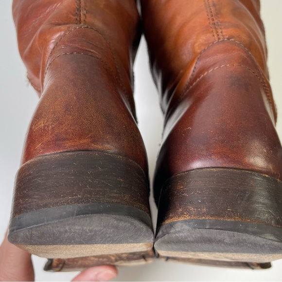 Frye Melissa Button Riding Boot Cognac Brown Women’s Size 7.5B Western Country - Picture 9 of 16